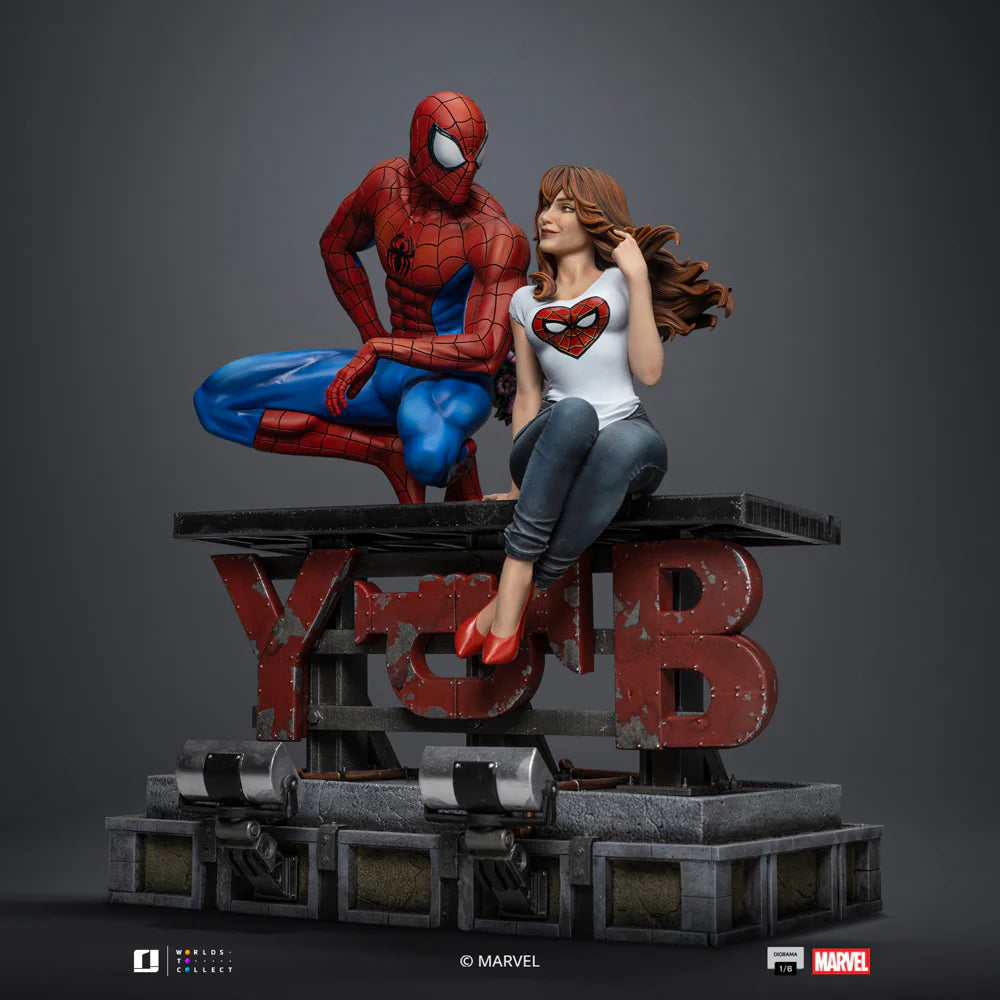 082026 - Spider-Man statuette - Spider-Man & Mary Jane - Diorama Iron Studio