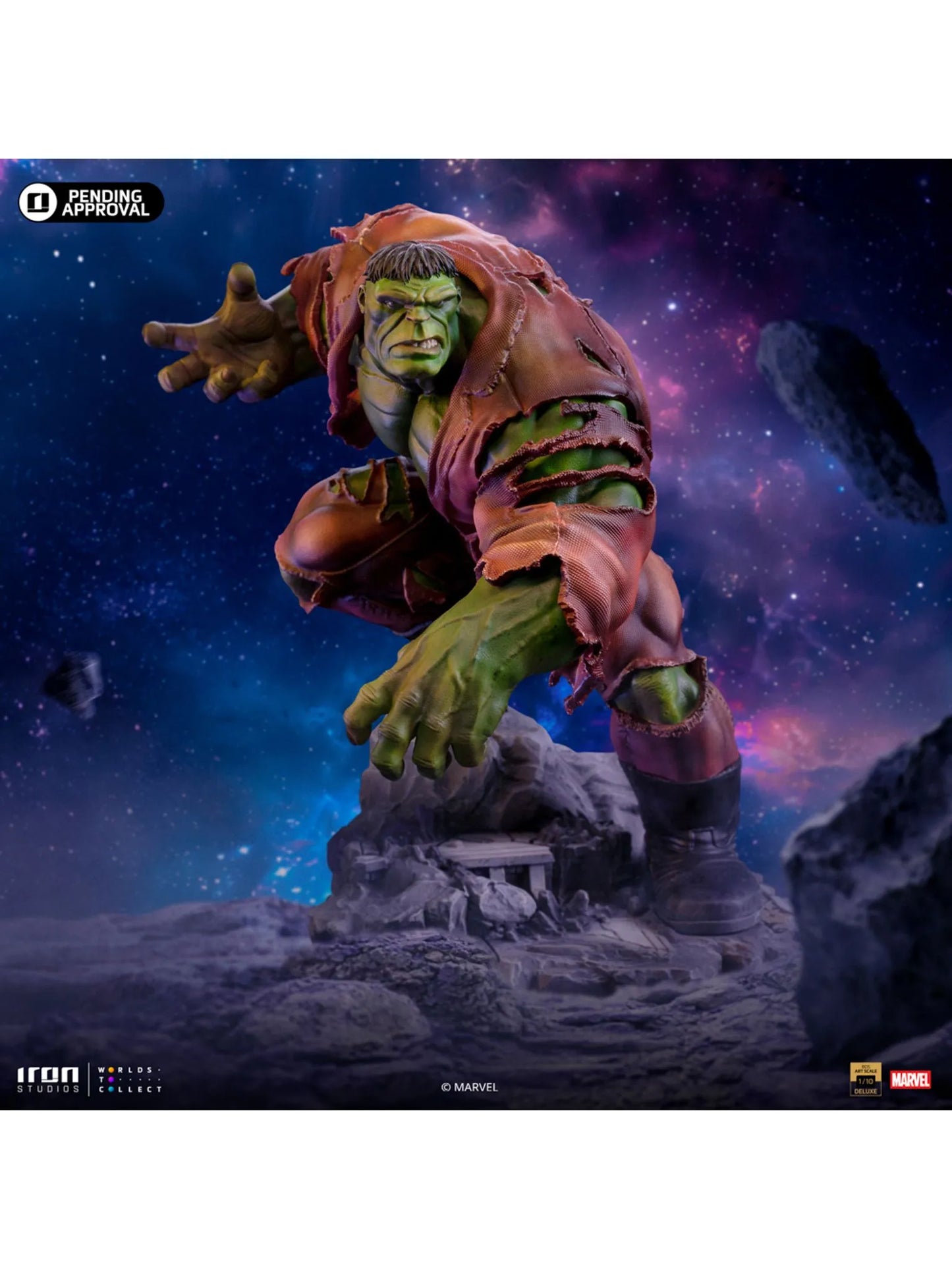 122025 - Marvel - Infinity Gauntlet Hulk - Statuette Deluxe Diorama Iron Studio