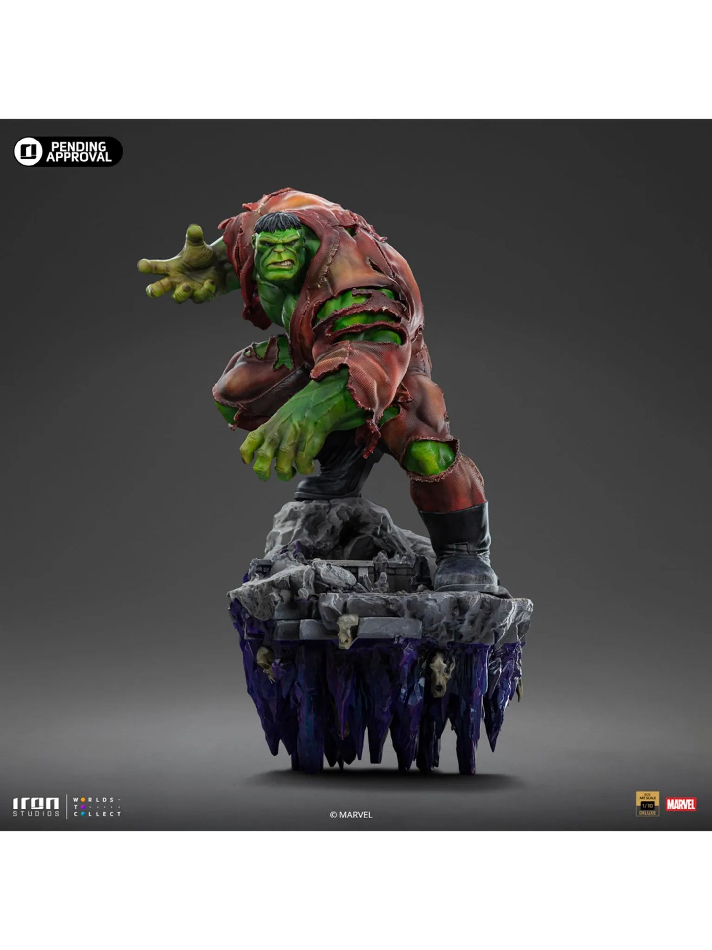 122025 - Marvel - Infinity Gauntlet Hulk - Statuette Deluxe Diorama Iron Studio