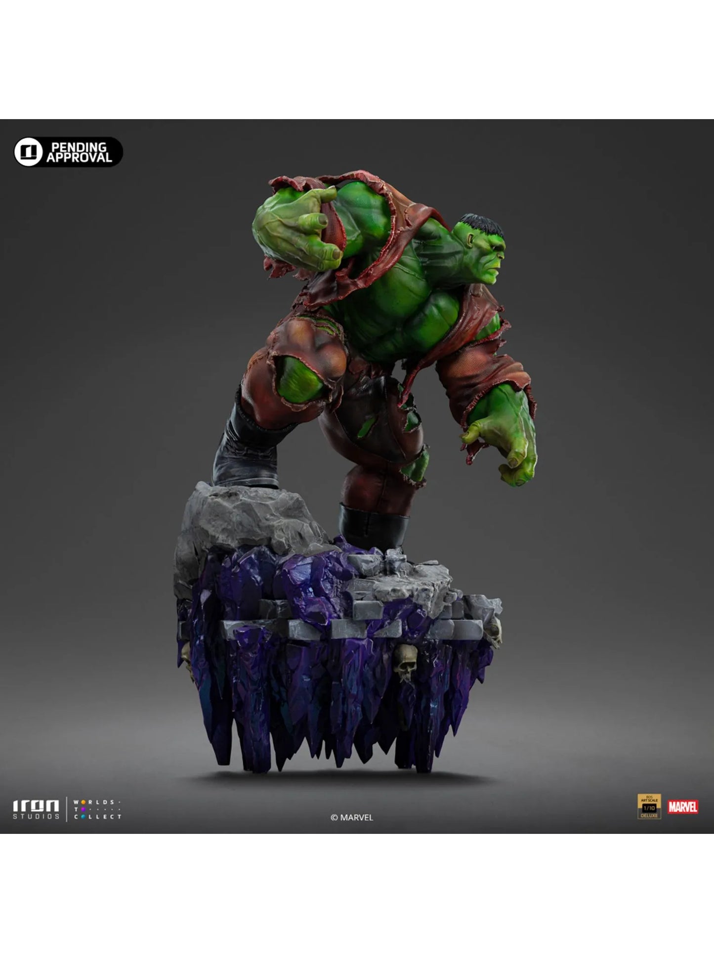 122025 - Marvel - Infinity Gauntlet Hulk - Statuette Deluxe Diorama Iron Studio