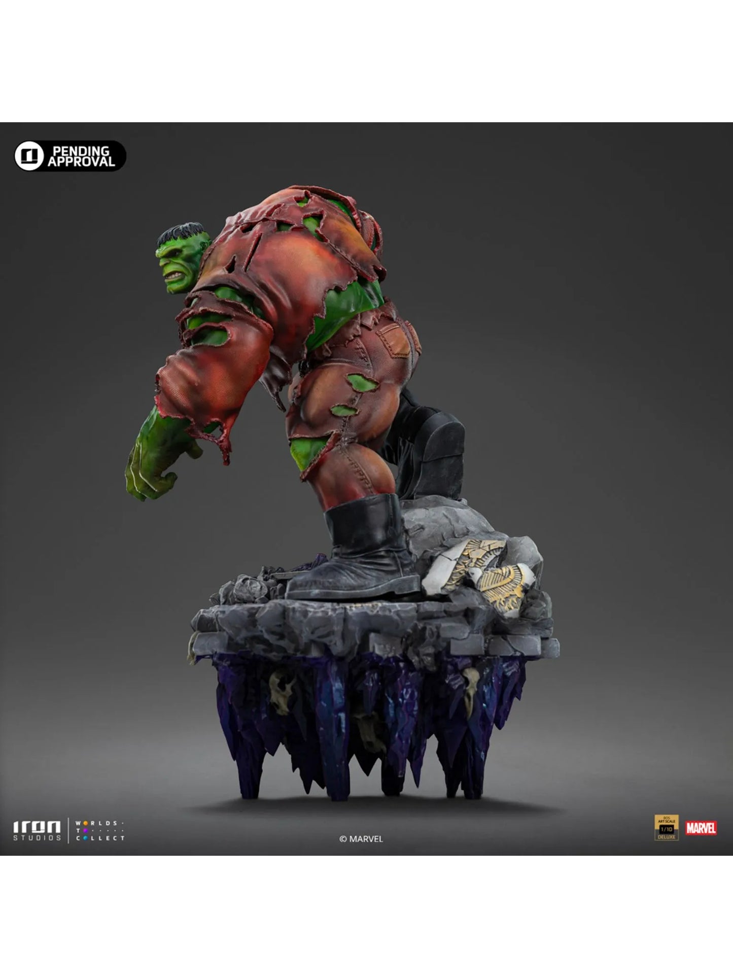 122025 - Marvel - Infinity Gauntlet Hulk - Statuette Deluxe Diorama Iron Studio