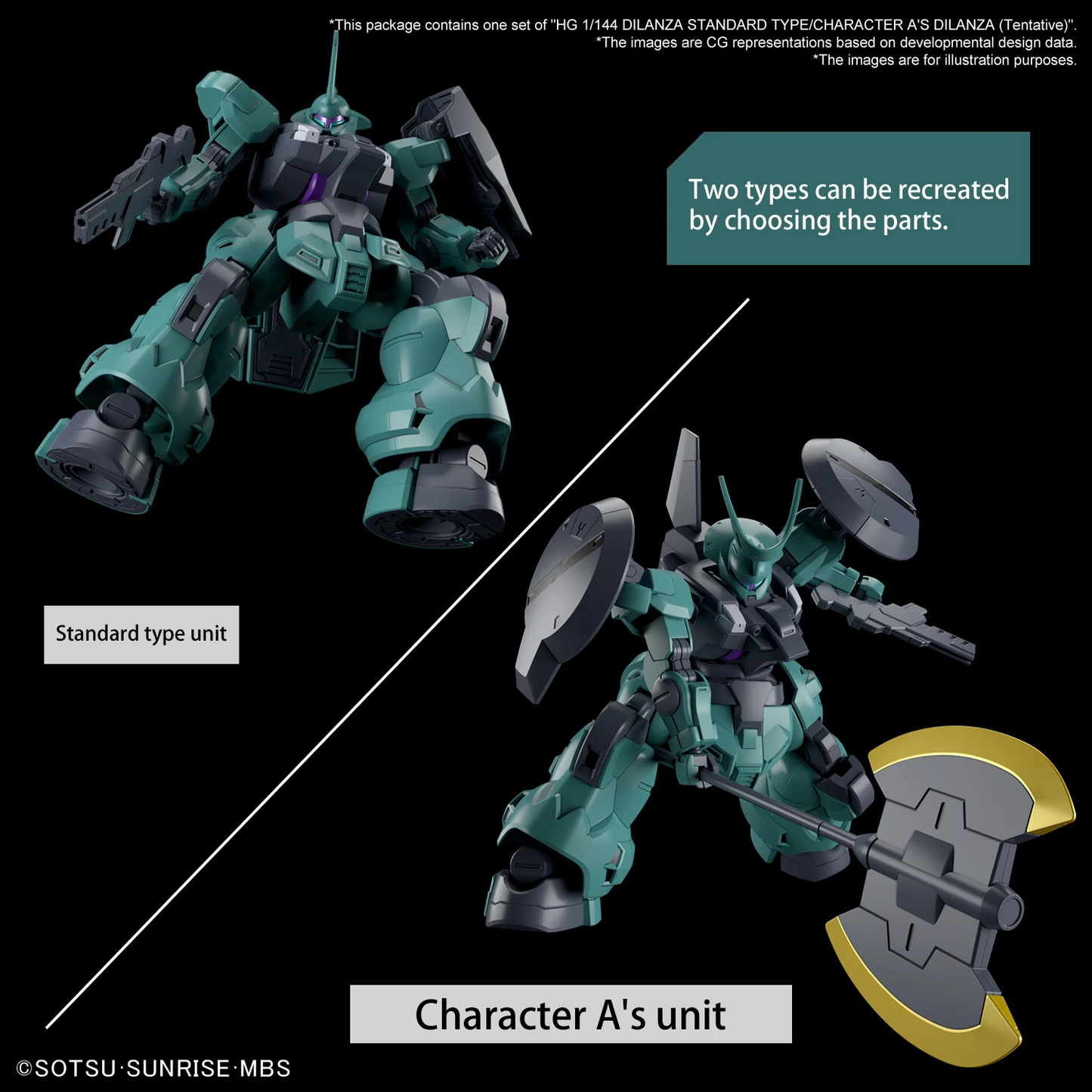 Gundam - HG 1/144 Dilanza Standard Type/Charac. A's Dilanza - Gunpla