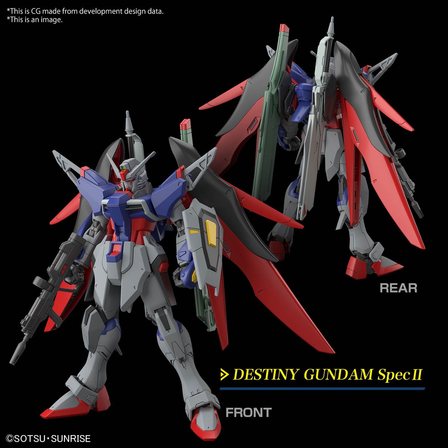 Gundam - HG 1/144 Destiny Gundam Spec II & Zeus silhouette - Gunpla