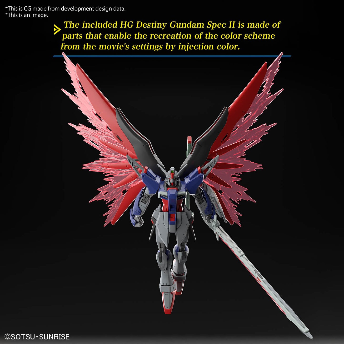 Gundam - HG 1/144 Destiny Gundam Spec II & Zeus silhouette - Gunpla