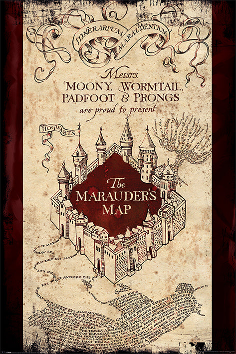 Harry Potter - The Marauders Map - Poster 61x91cm