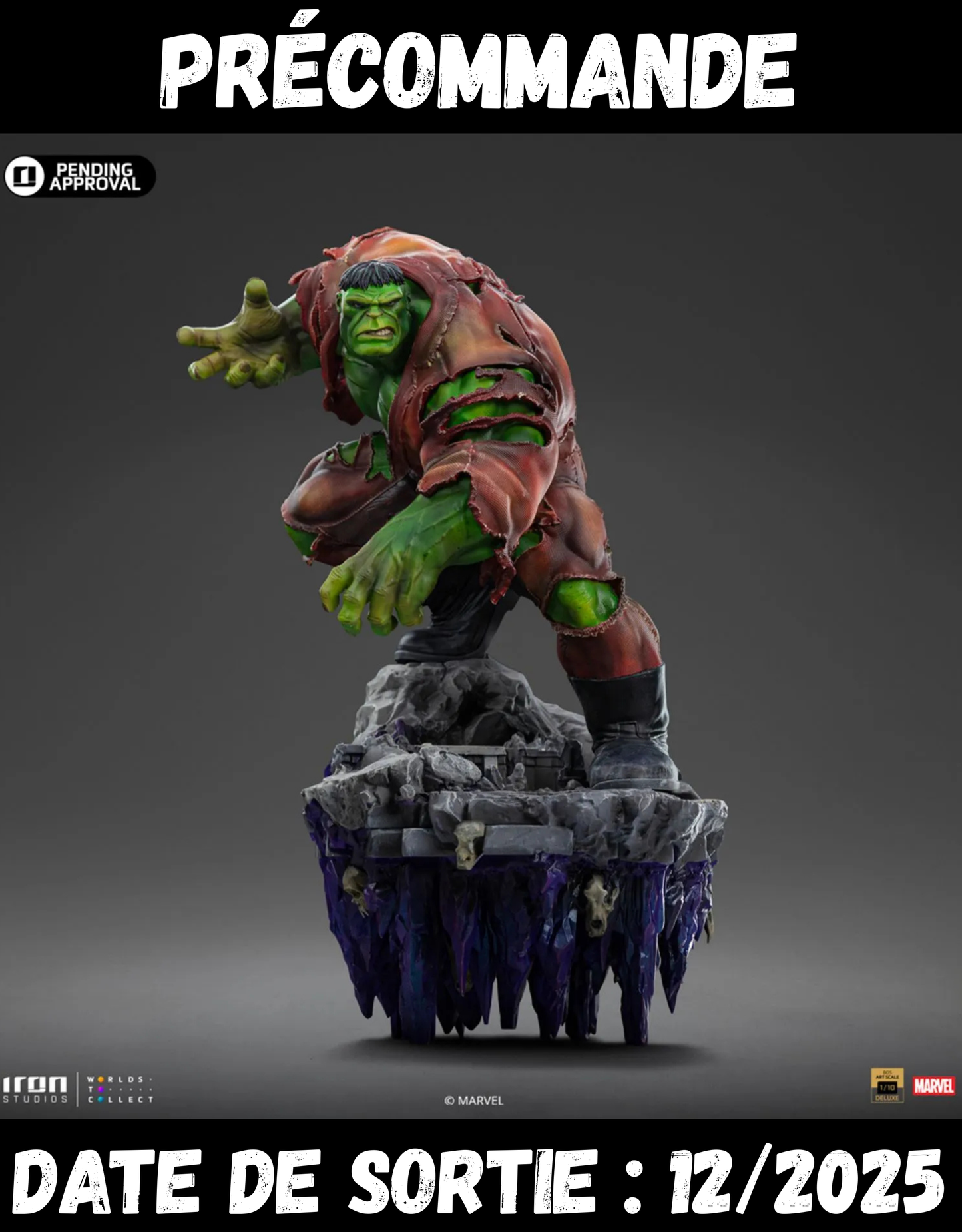 122025 - Marvel - Infinity Gauntlet Hulk - Statuette Deluxe Diorama Iron Studio