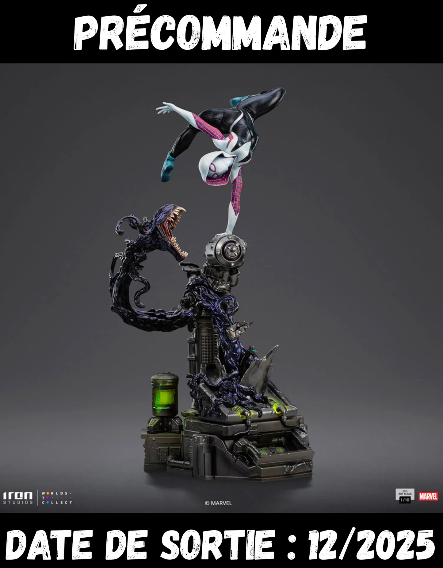 122025 - Marvel Comics - Ghost Spider - Statuette Diorama Iron Studio