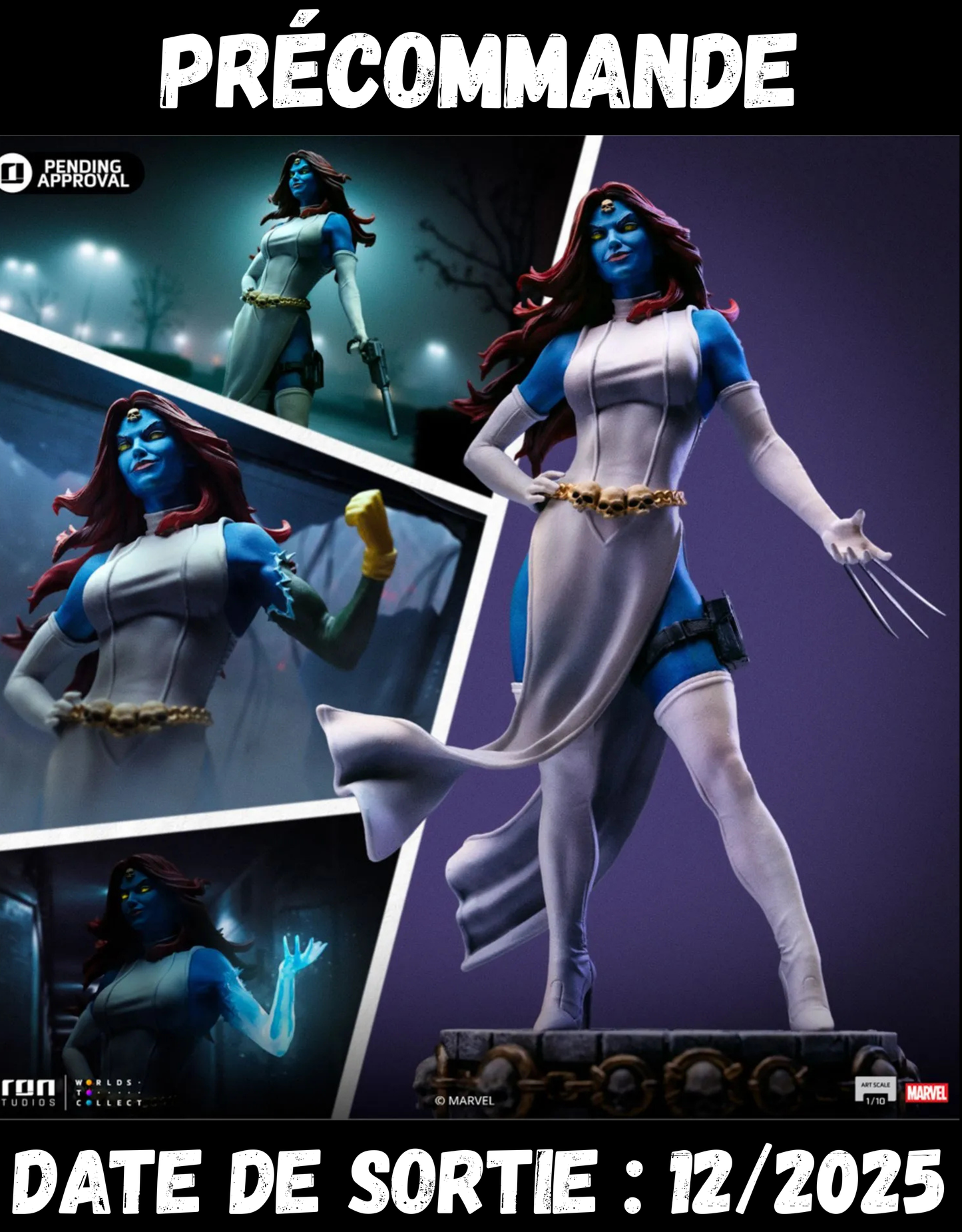 122025 - Marvel Comics - Mystique - Statuette Iron Studio