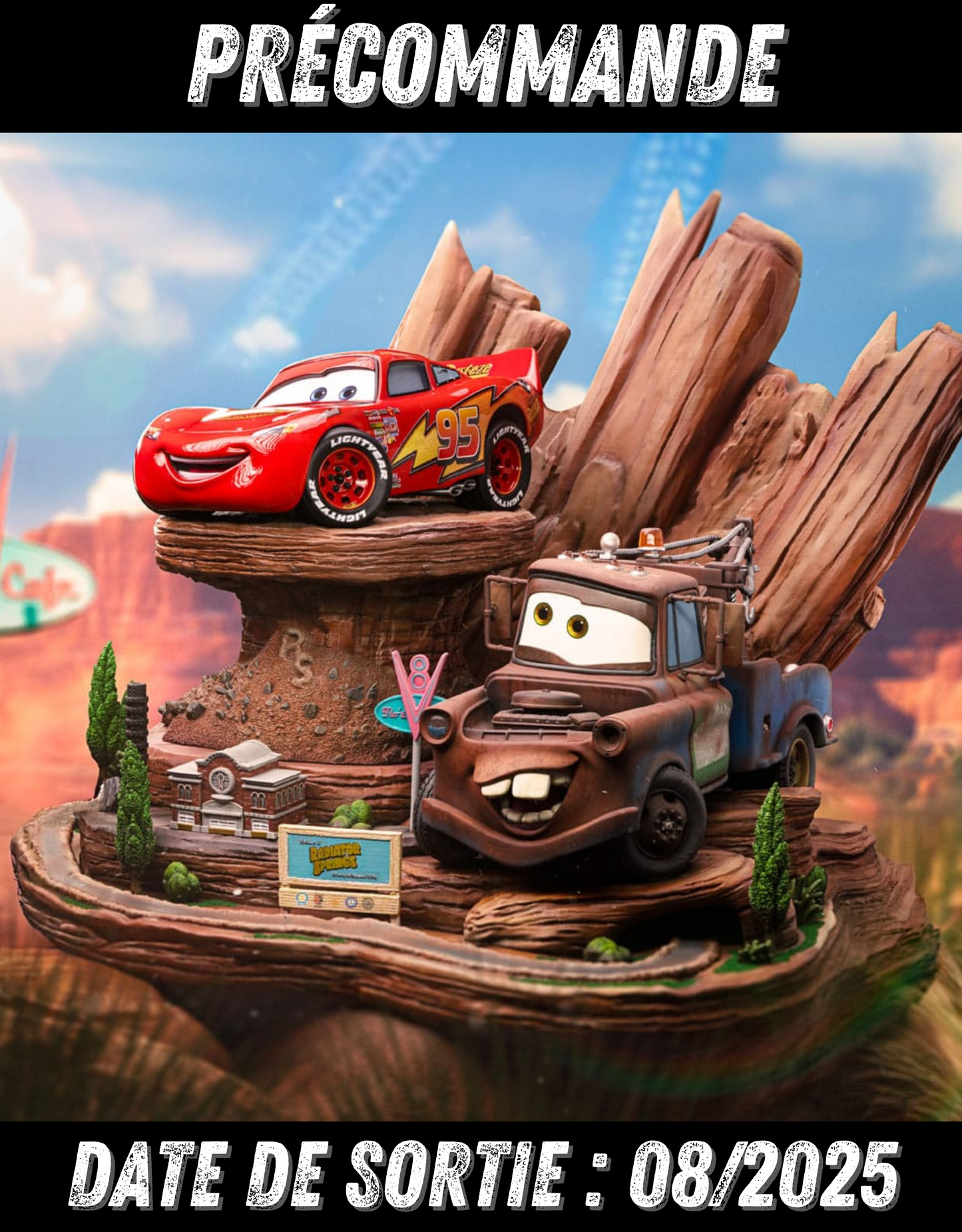 082025 - Cars - Lightning Mcqueen & Tow Mater - Diorama Iron Studio