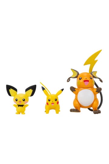 Pokémon - Pichu, Pikachu, Raichu - pack 3 figurines Select Evolution