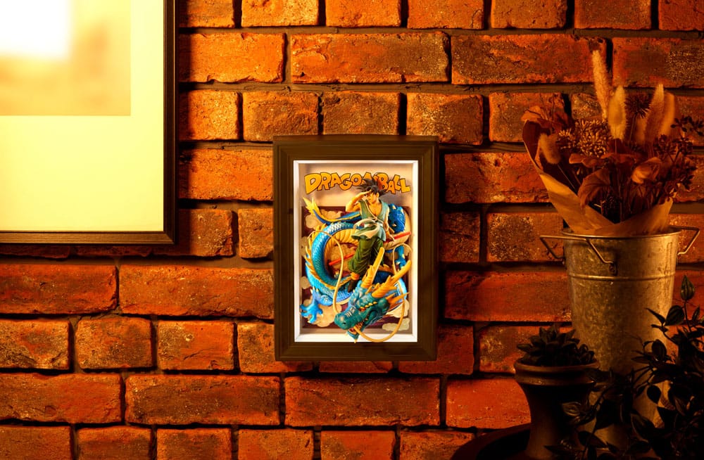 112025 - Dragon Ball Z - Son Goku & Dragon - Tableau en 3D Relief Tamashi Nation