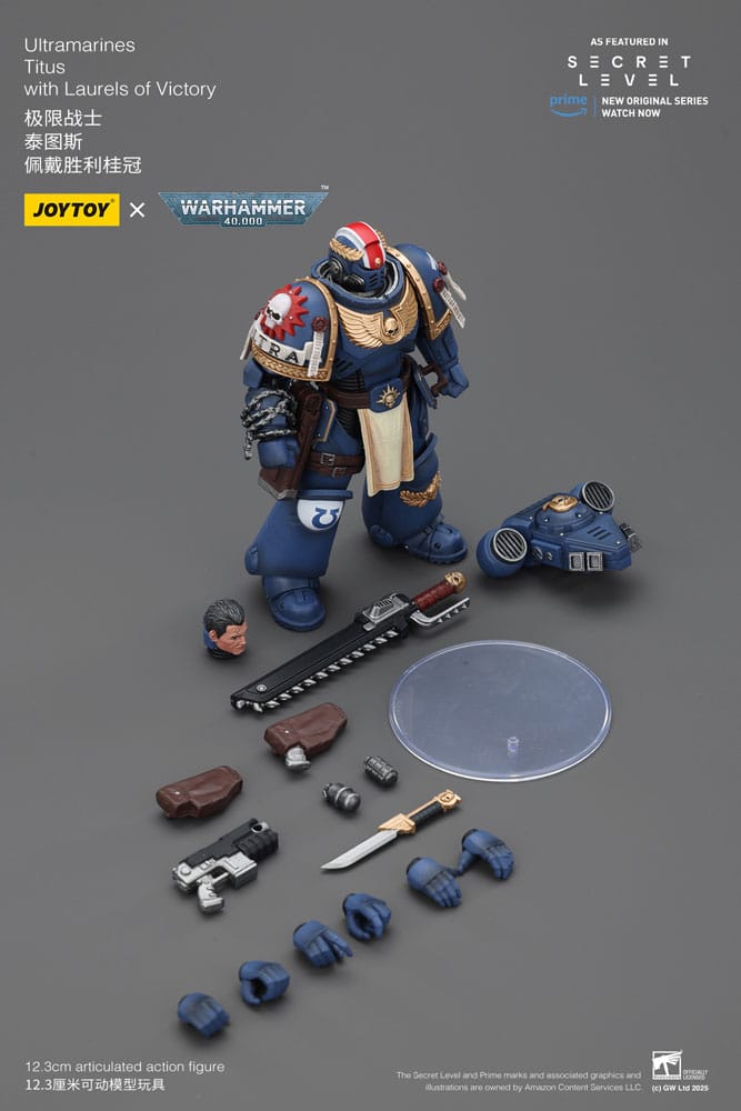 062026 - Warhammer 40K - Ultramarines Titus with Laurels of Victory - Figurine Articulée JoyToy