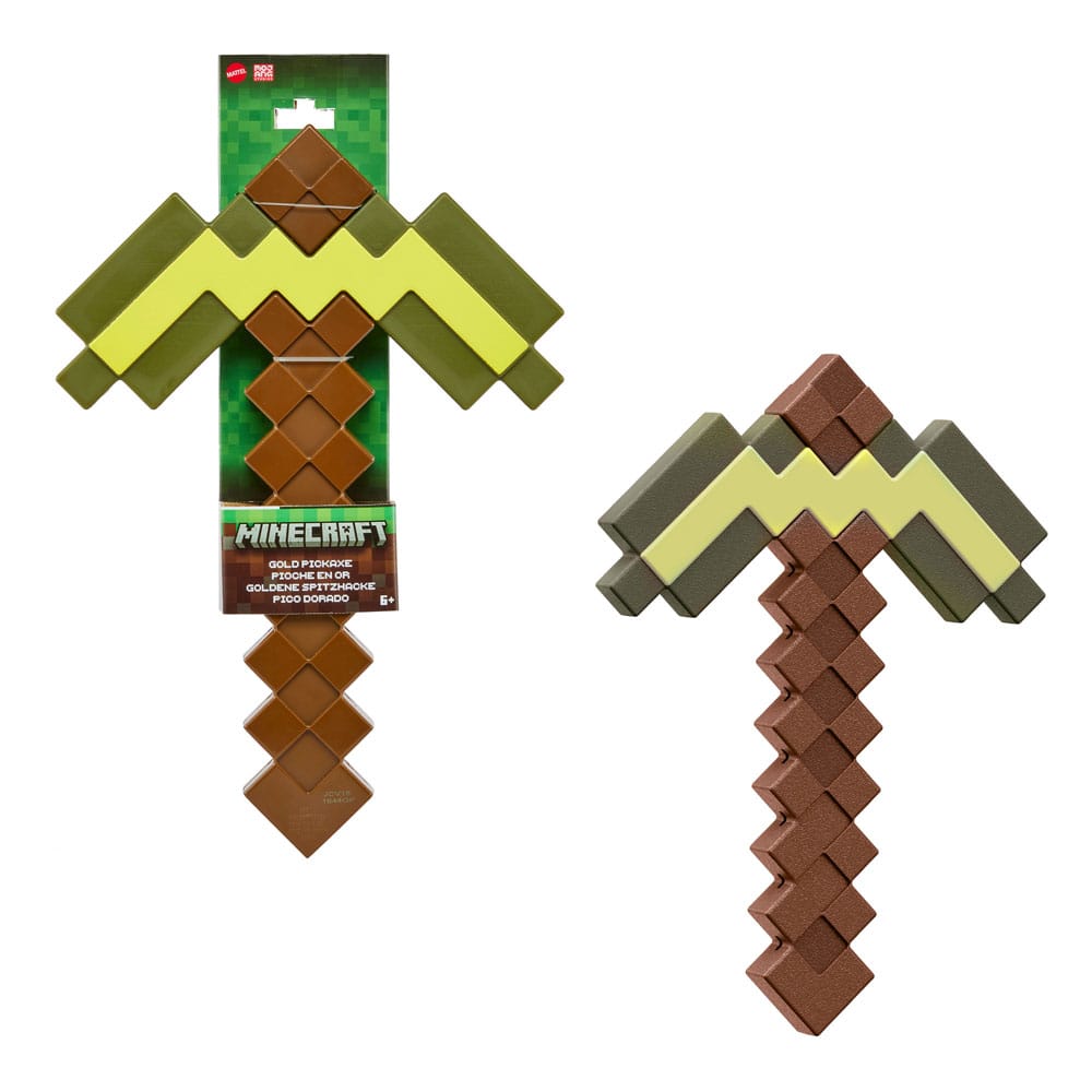 Minecraft - Pioche en or (léger défaut de peinture) - Réplique