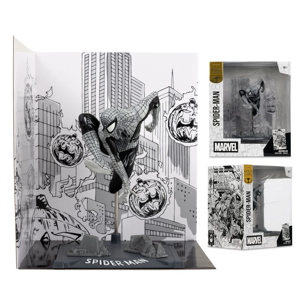092025 Marvel - Spider-Man (Spider-Man #6)(Line Art)(Gold Label) - Statuette McFarlane Toys