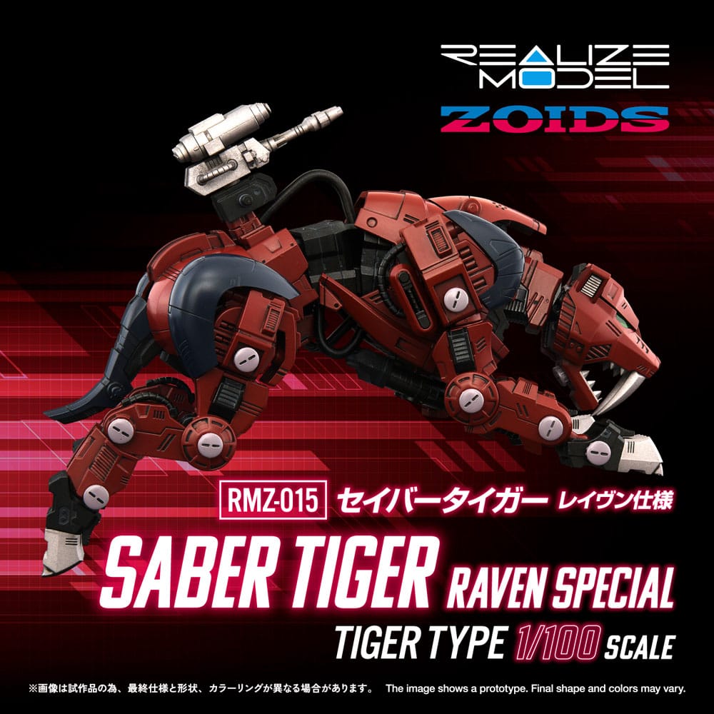 102026 - Zoids RMZ-015 Saber Tiger Raven Special – Model Kit 1/100 (19 cm)