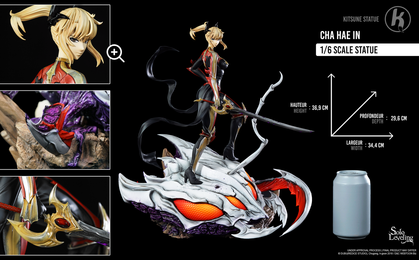 Sur Commande - Solo Leveling -  Cha Hae-In - Statuette Kitsune Statue