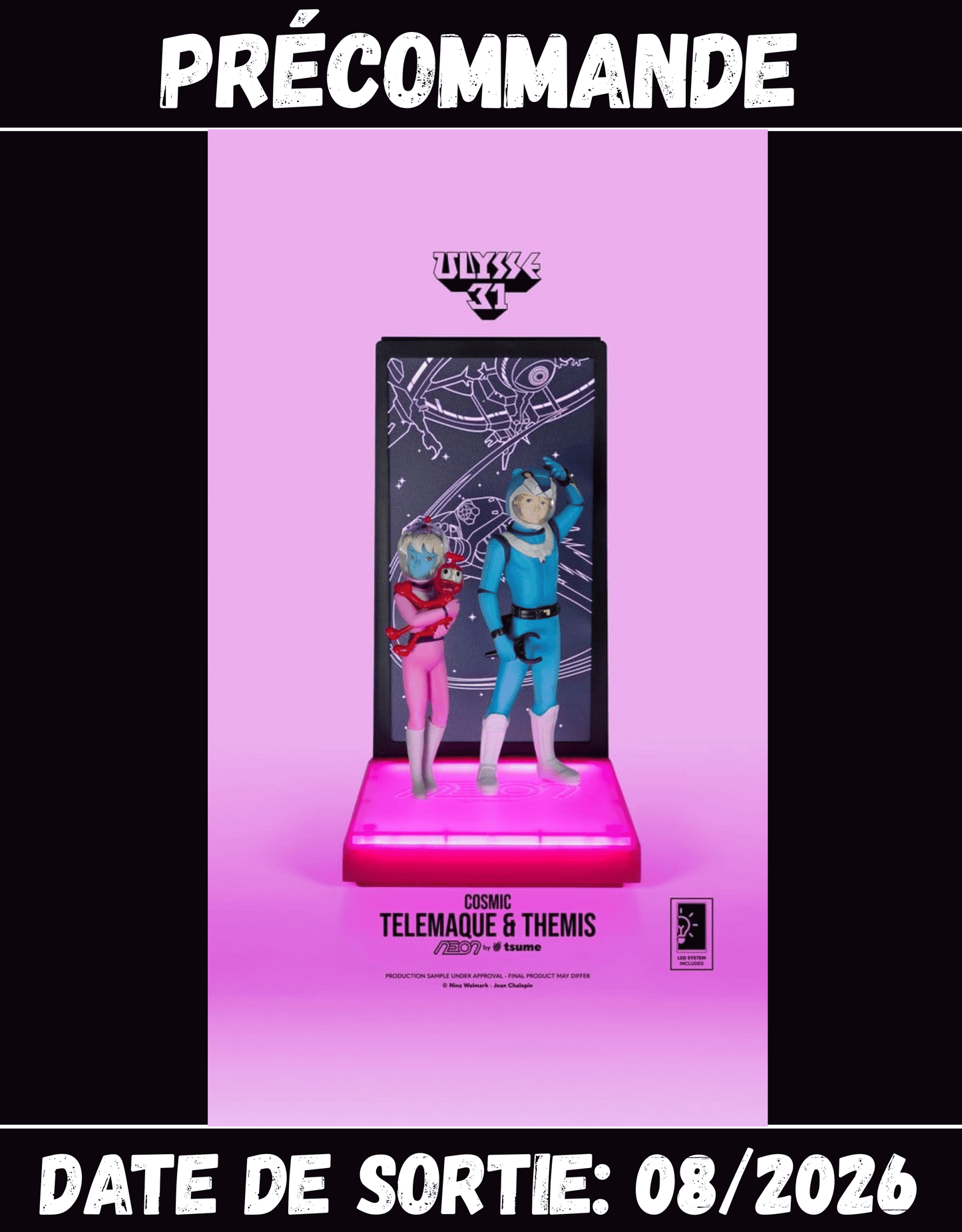 082026 Ulysse 31 Figurine Telemachus & Themis Cosmic Version Neon 1/9 20 cm