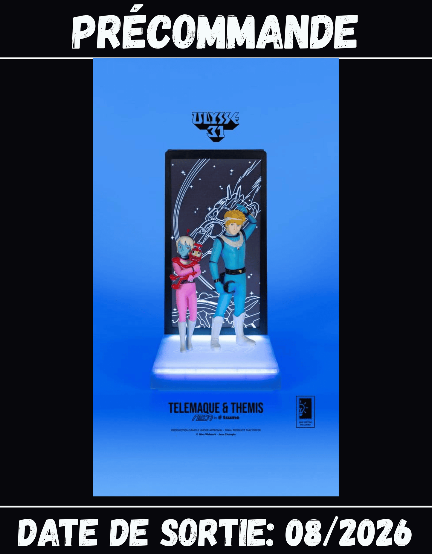 082026 Ulysse 31 Figurine Telemachus & Themis Neon 1/9 20 cm avec Nono