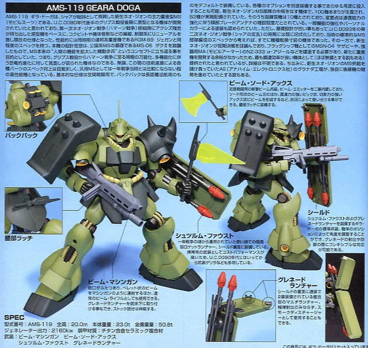 Gundam - HGUC 1/144 AMS-119 Geara Doga - Gunpla
