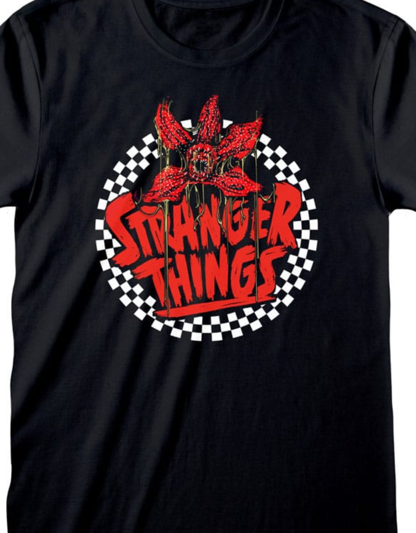 032026 - Stranger Things - Checkered Circle - T-Shirt Diffuzed
