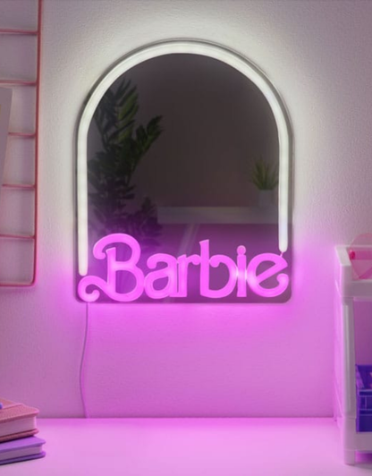 Sur Commande - Barbie - Miroir Mural (Éclairage LED) - Goodies Paladone