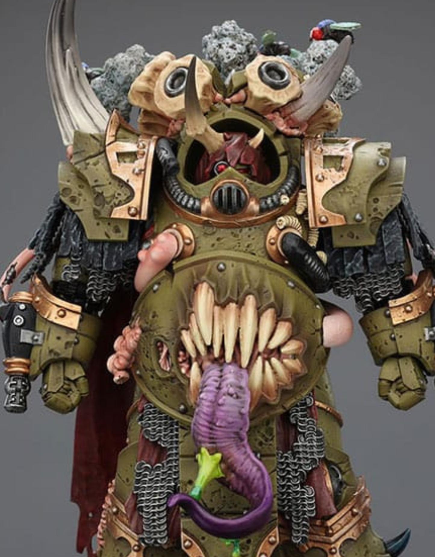 032026 - Warhammer 40k - Death Guard Deathshroud Terminator Champion with Manreaper and Plaguespurter Gauntlets - Figurine Articulée Joytoy