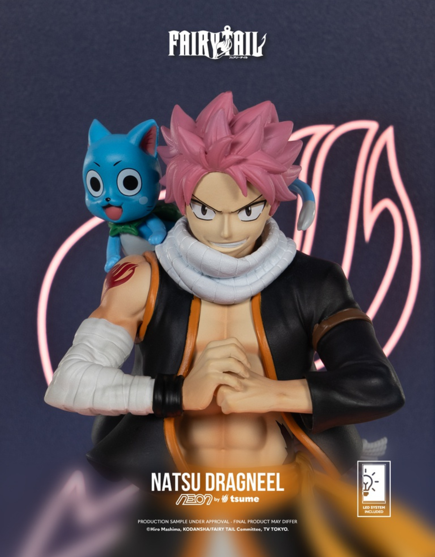 Sur Commande - Fairy Tail - Natsu Dragneel (Néon) - Figurine Tsume
