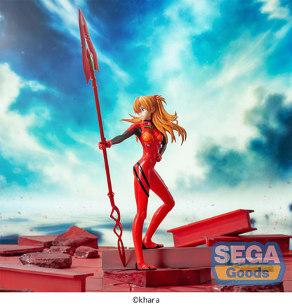 Evangelion Figurine Asuka X Spear of Cassius Luminasta Sega 20 cm