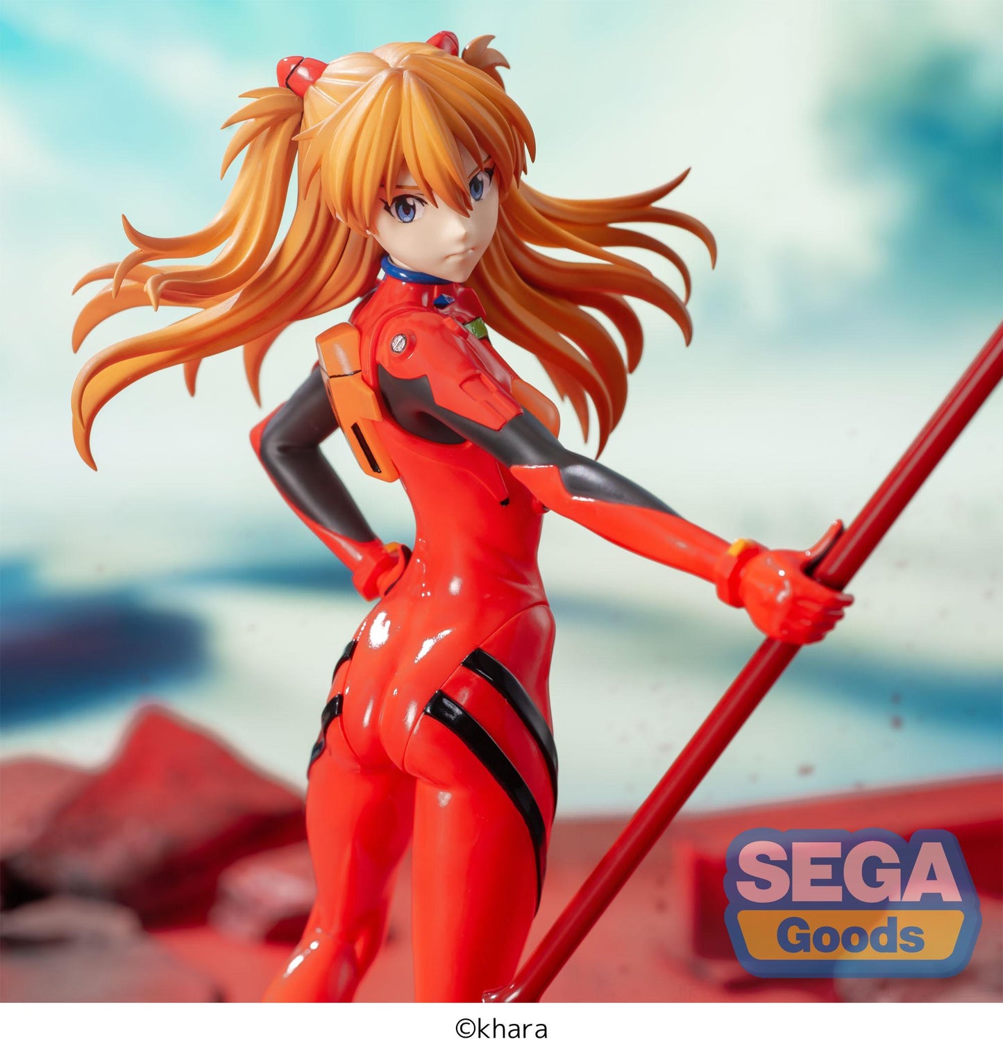 Evangelion Figurine Asuka X Spear of Cassius Luminasta Sega 20 cm