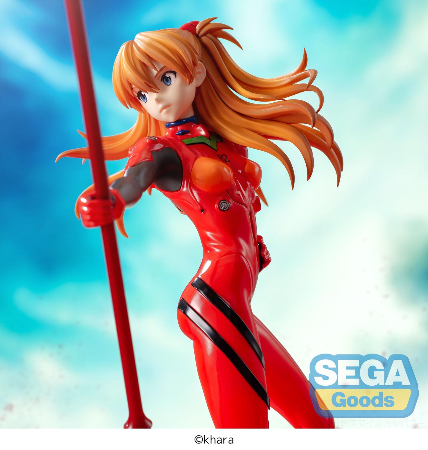 Evangelion Figurine Asuka X Spear of Cassius Luminasta Sega 20 cm