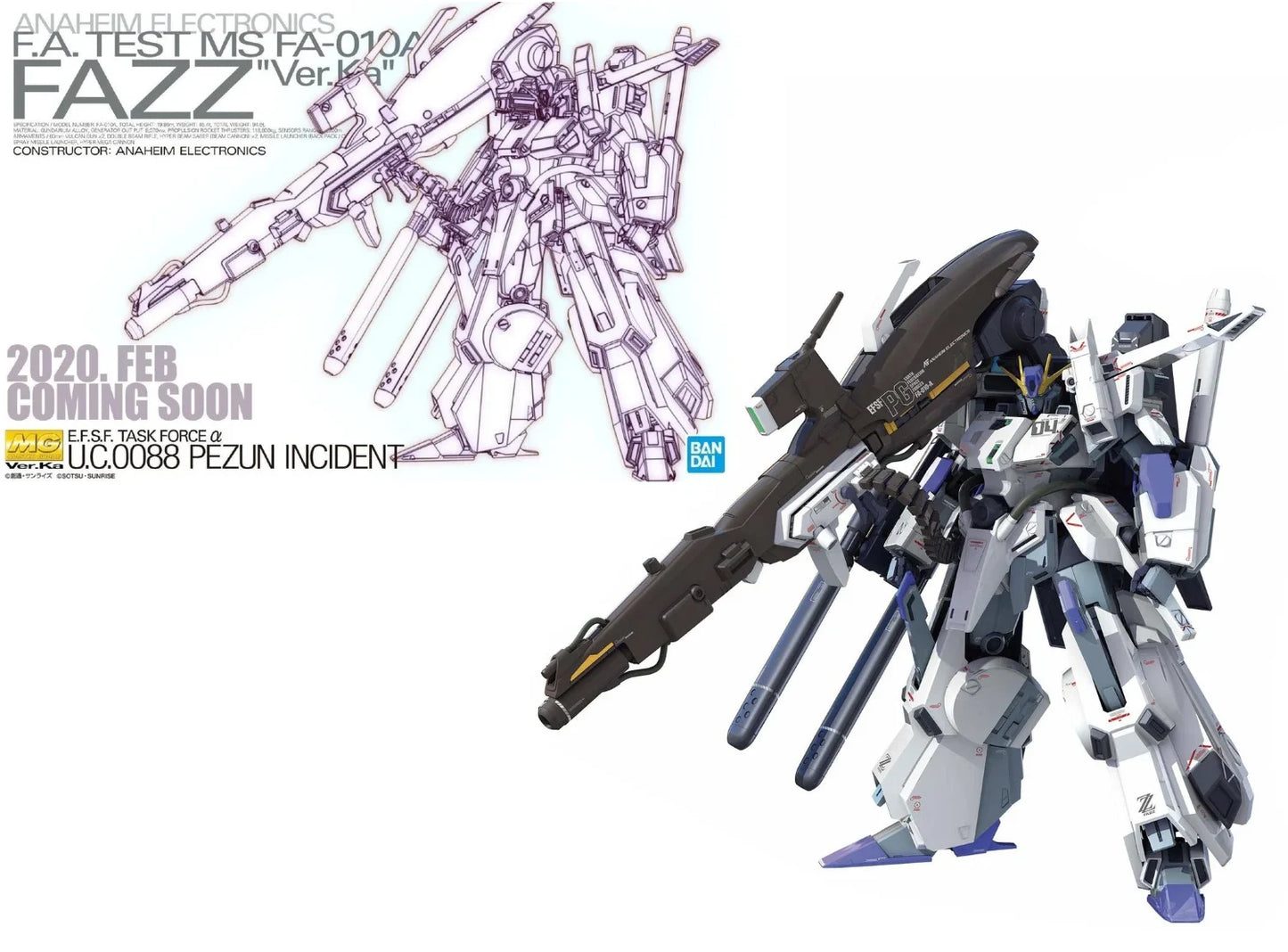 Gundam - MG 1/100 Fazz Ver.Ka FA-010 - Gunpla