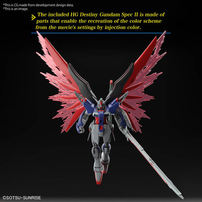 Gundam - HG 1/144 Destiny Gundam Spec II & Zeus silhouette - Gunpla