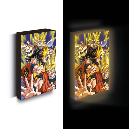 DRAGON BALL Z - Goku Evolution - Canvas Lumineux 40X30 Cm