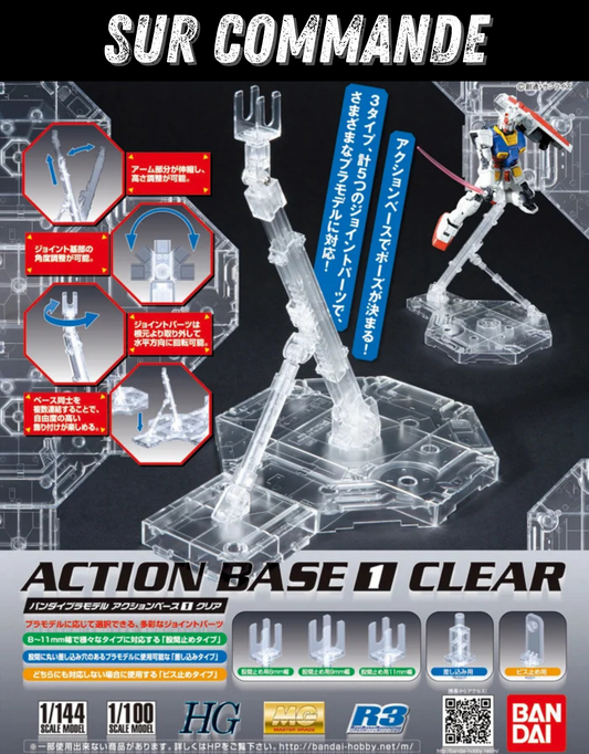 Accessoires Gunpla - Action Base 1 Clear - Bandai