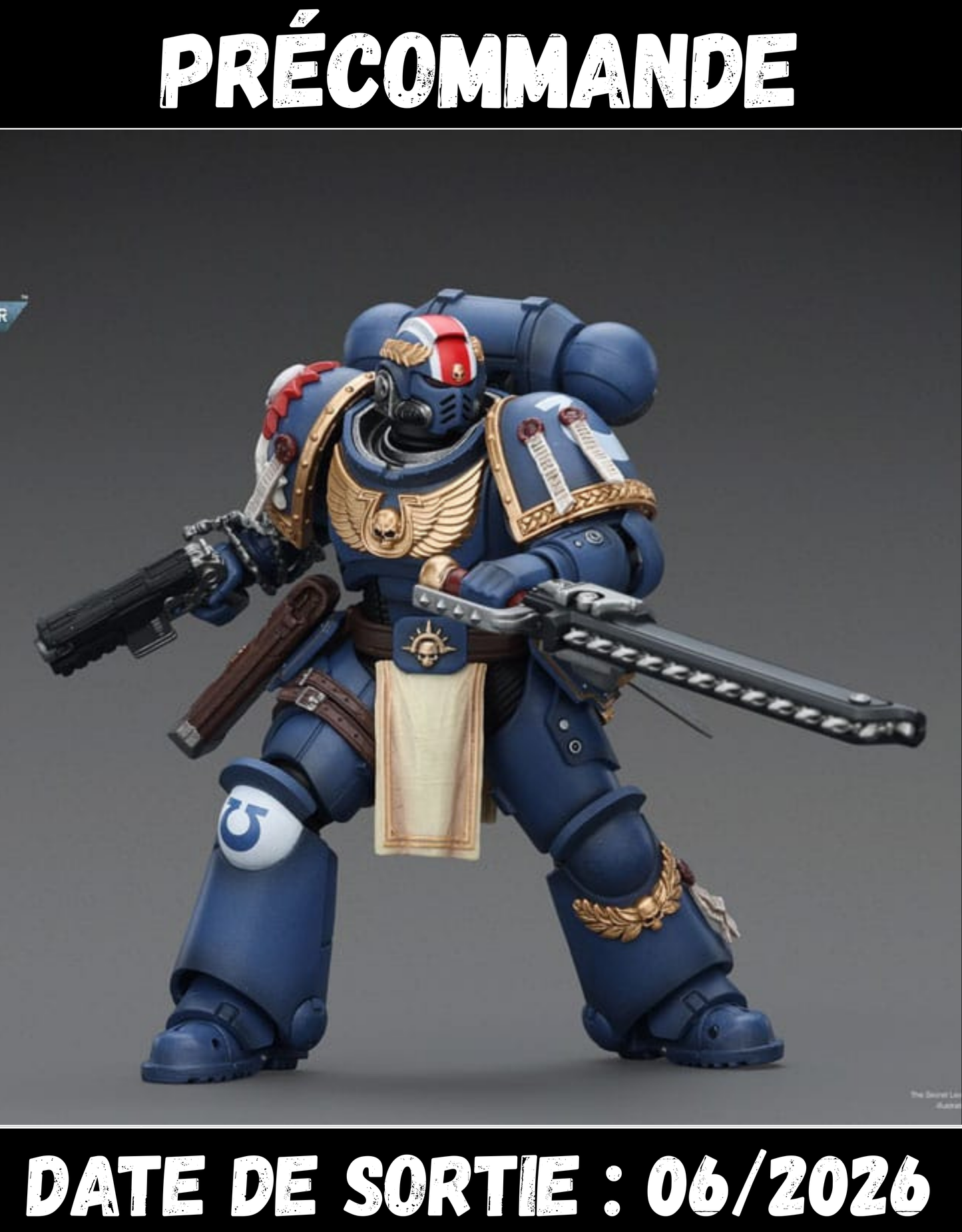 062026 - Warhammer 40K -  Ultramarines Titus with Laurels of Victory  - Figurine Articulée JoyToy