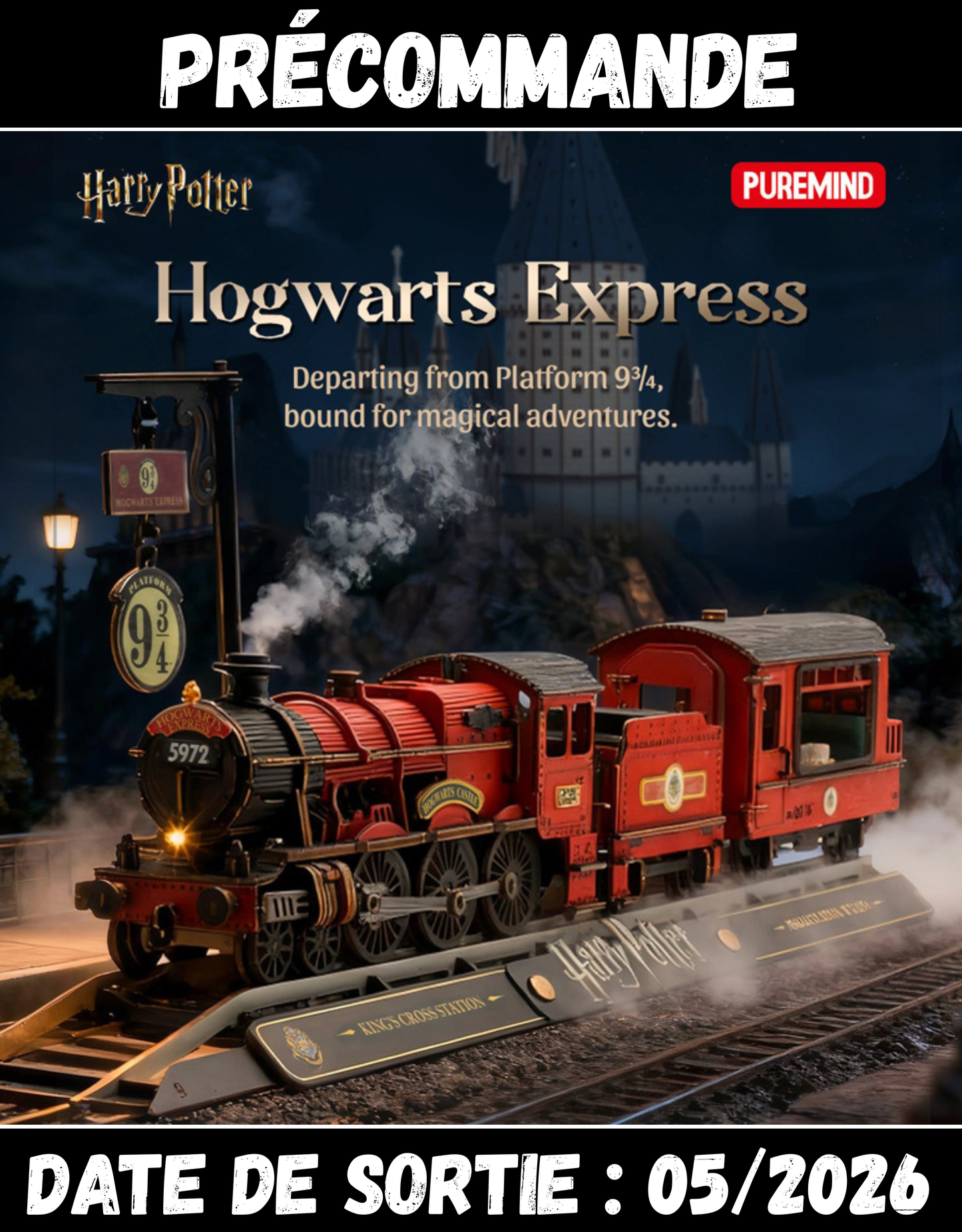 052026 - Harry Potter - Hogwarts Express (Wooden Magic Collectibles) - Maquette Puremind