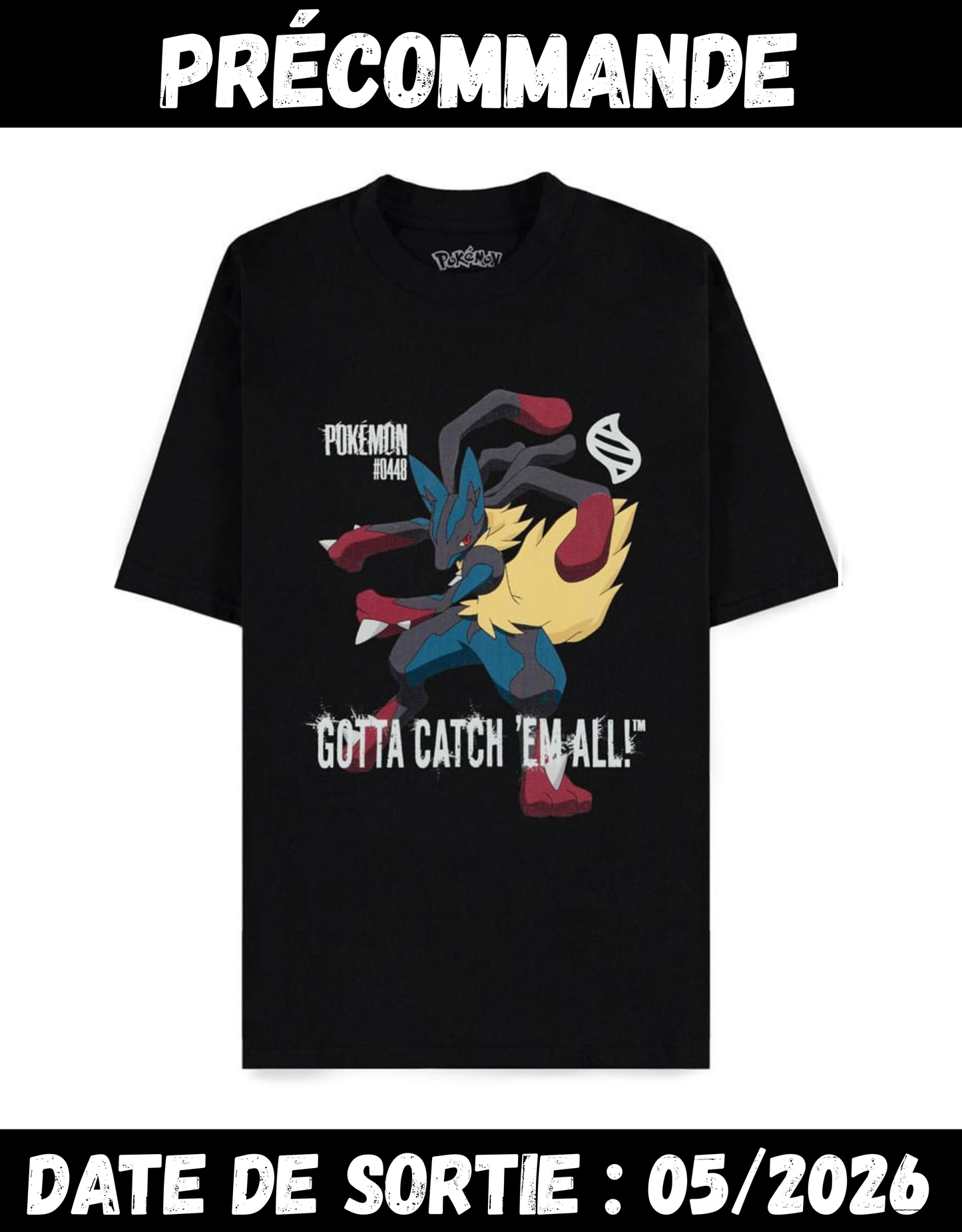 032026 - Pokémon - Mega Evolutions Mega Lucario Gotta Catch Em All - T-Shirt Difuzed