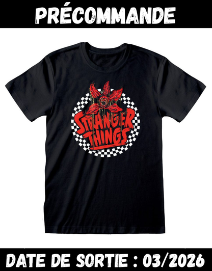 032026 - Stranger Things - Checkered Circle - T-Shirt Diffuzed