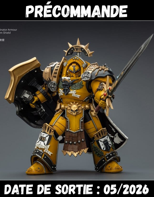 052026 - Warhammer 40K - Imperial Fists figurine Legion Praetor in Tartaros Terminator Armourwith Power Sword and Vigil Storm Shield - Figurine Articulée Joytoy