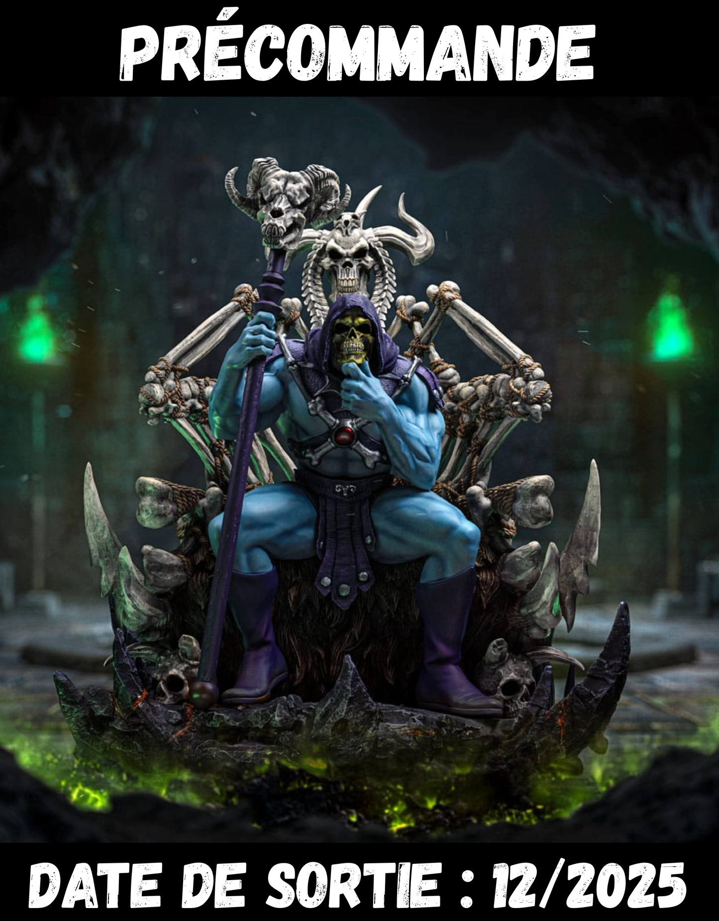 122025 - Les Maîtres de l'Univers - Skeletor sur Trône - Statuette Iron Studio