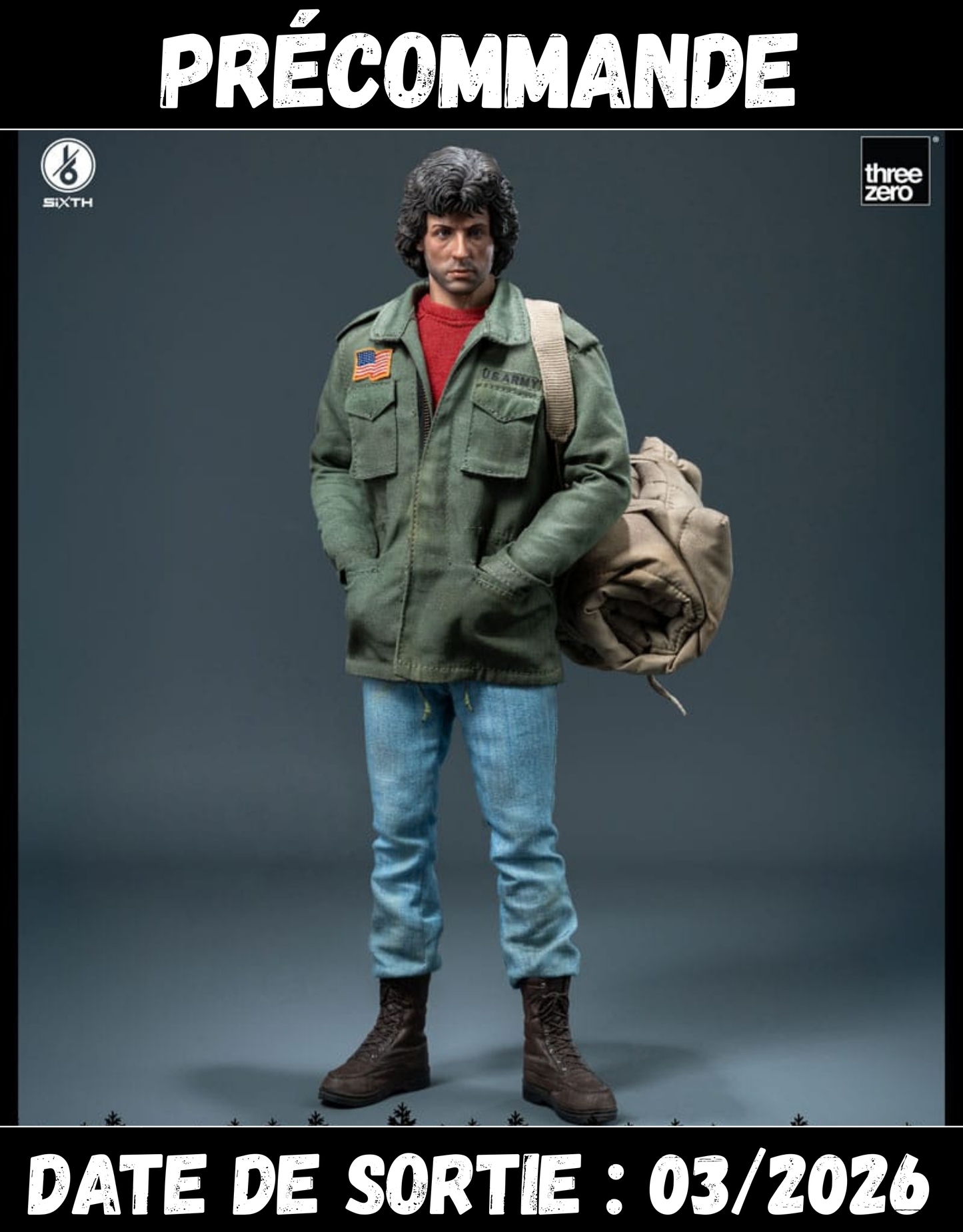 032026 - Rambo: First Blood - John Rambo (Field Jacket) - Figurine Articulée Three Zero