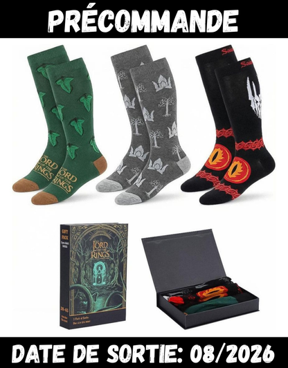 082026 - Le Seigneur des Anneaux - Chaussettes Pack de 3 (38-45) - Goodies Cerdà