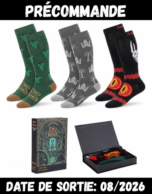 082026 - Le Seigneur des Anneaux - Chaussettes Pack de 3 (38-45) - Goodies Cerdà