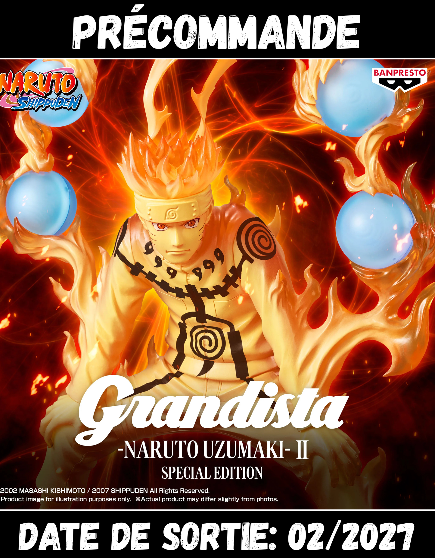 022027 - Naruto Shippuden - Naruto Uzumaki (Spécial Edition) - Figurine Banpresto
