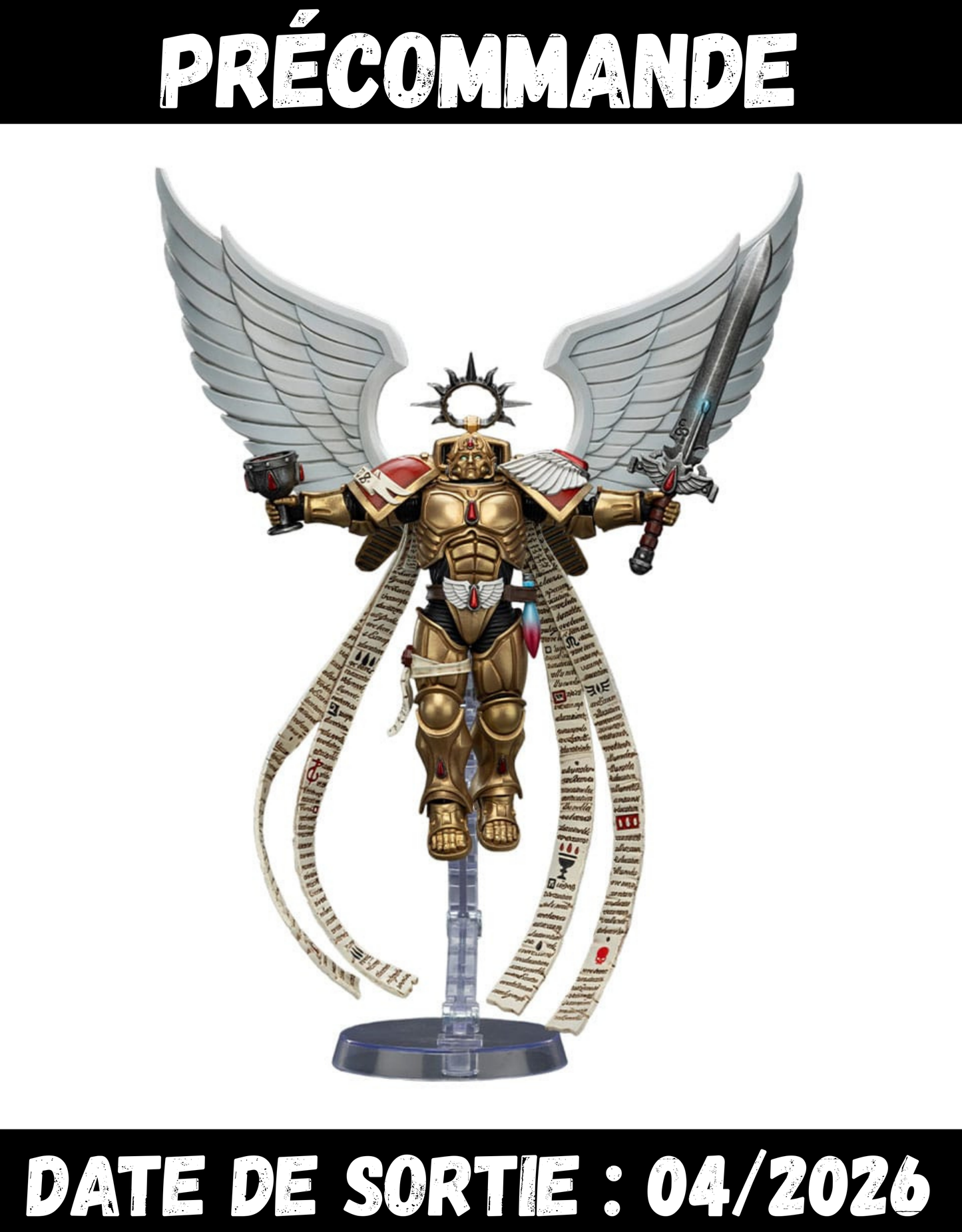 042026 - Warhammer 40K: The Horus Heresy - Blood Angels The Sanguinor with Encarmine Broadsword - Figurine Articulée JoyToy