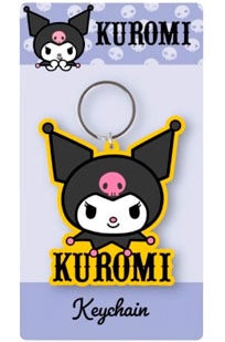 KUROMI – Porte-clés jaune en caoutchouc – Sanrio Officiel