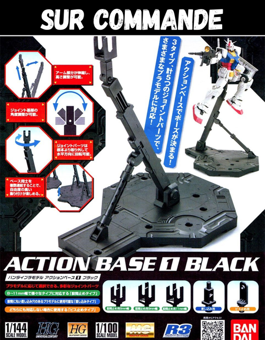Action Base 1 (Noir) - Accessoire Bandai Model Kit