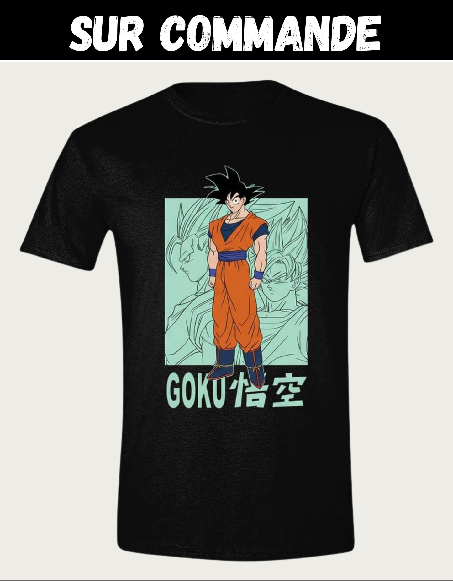 Sur Commande - Dragon Ball Z - Goku (Taille S) - T-Shirt Cotton Division