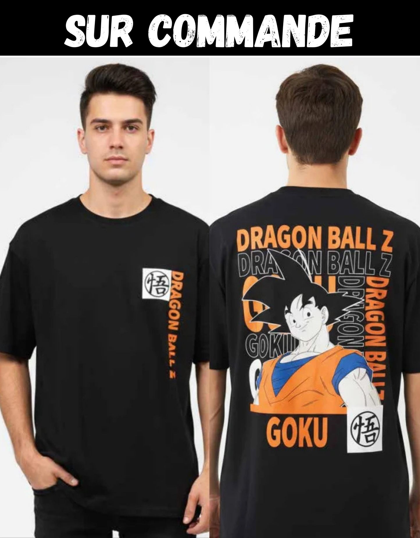 Sur Commande - Dragon Ball Z - Goku Orange/Black (Taille S) - T-Shirt Cotton Division