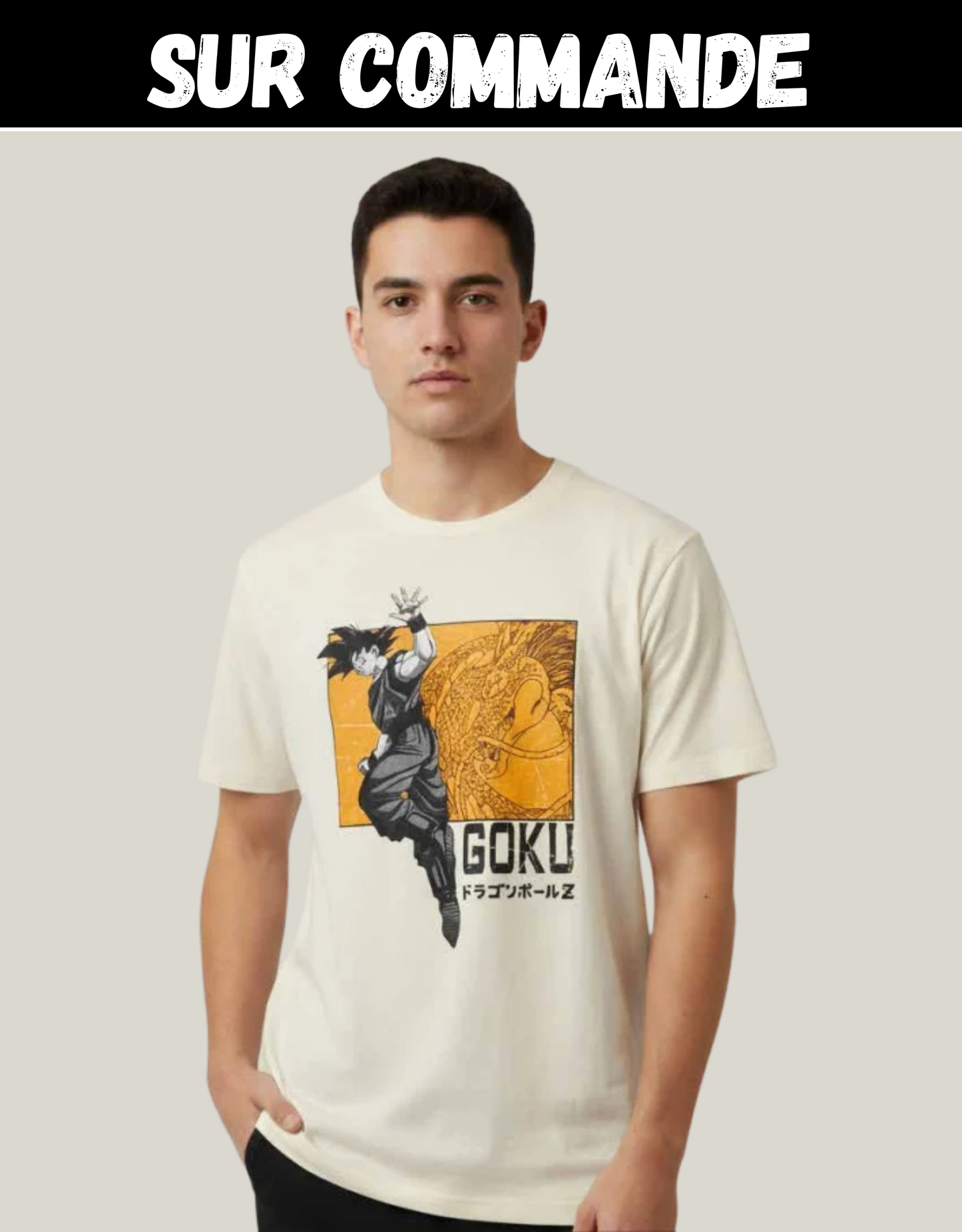 Sur Commande - Dragon Ball Z - Goku Dragon (Taille S) - T-Shirt Cotton Division
